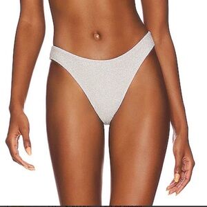 Good American | The Sparkle Better Bikini Bottom | Silver